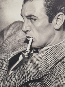 Gary Cooper Charcoal Portrait